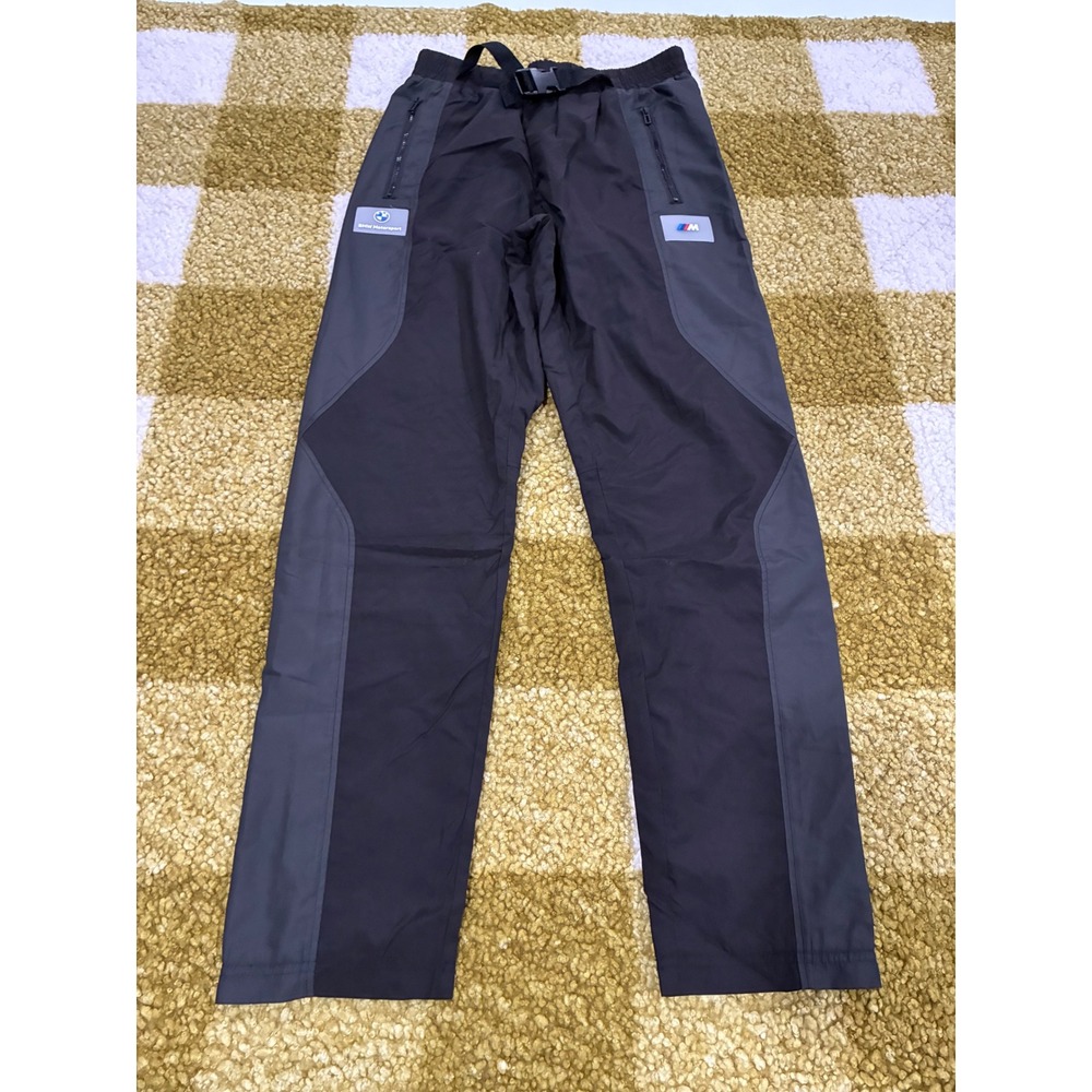 Puma BMW M Motorsport Track Pants Mens Small Black Racing Wind Pants 531130-01